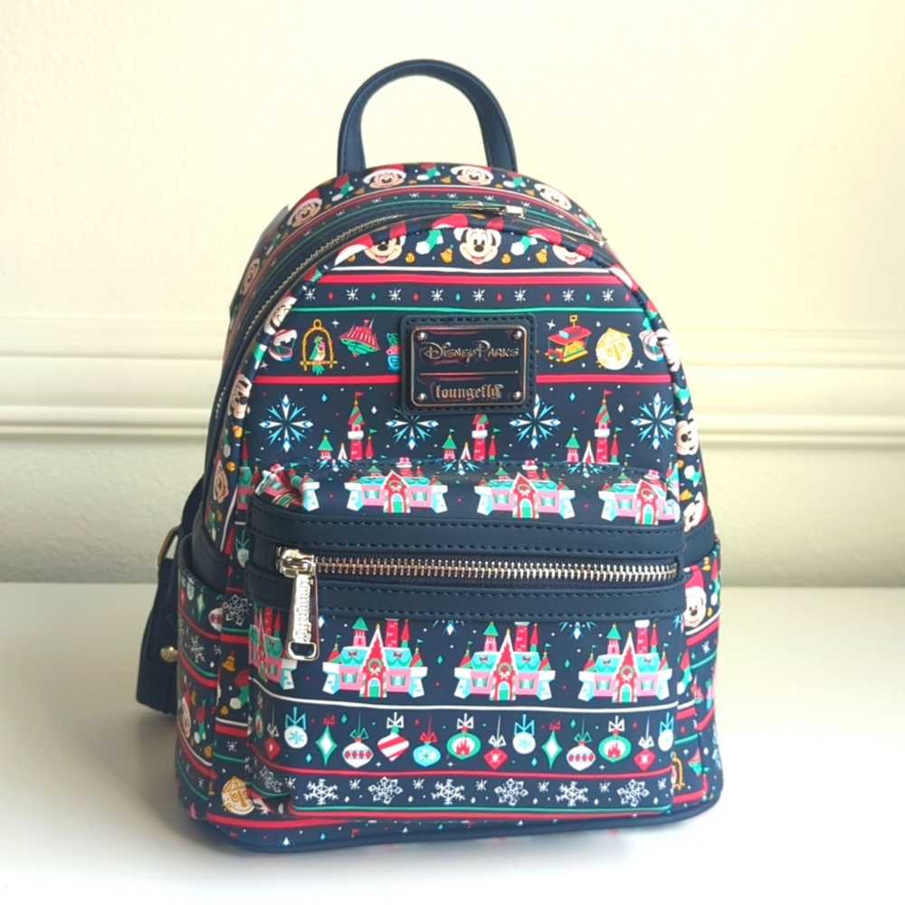 Loungefly Disney Parks Mickey Christmas bag